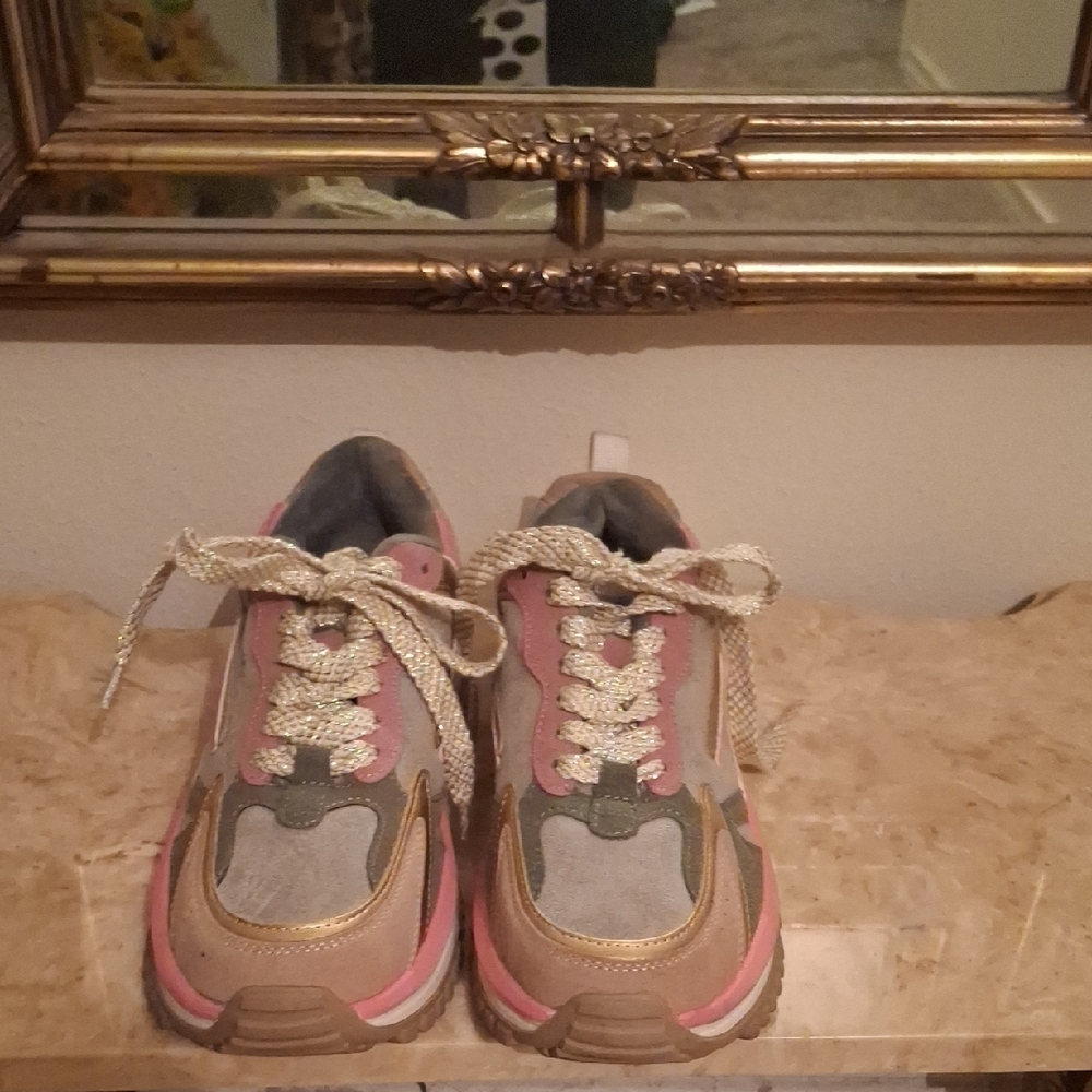 Pink and Brown Sneakers